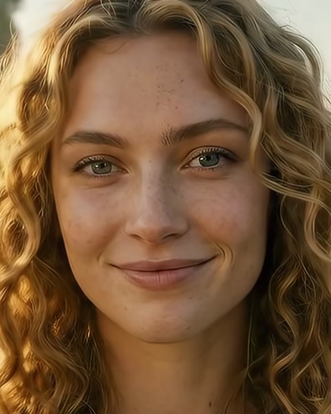 The same AI character's face, unchanged